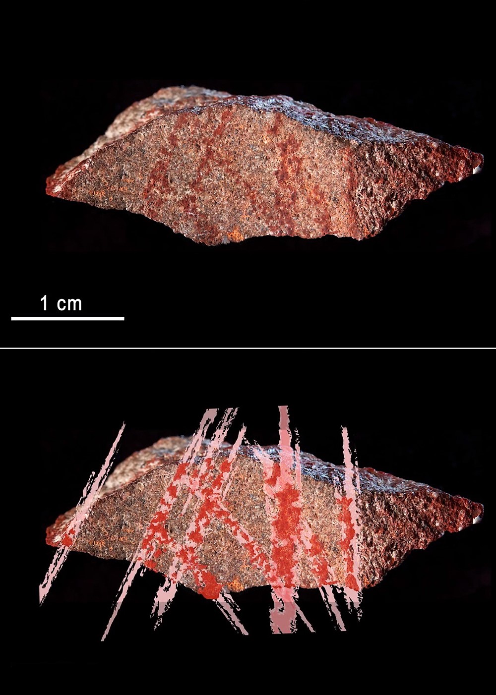 stone flake discovered South Africa researchers oldest known drawing by Homo sapiens