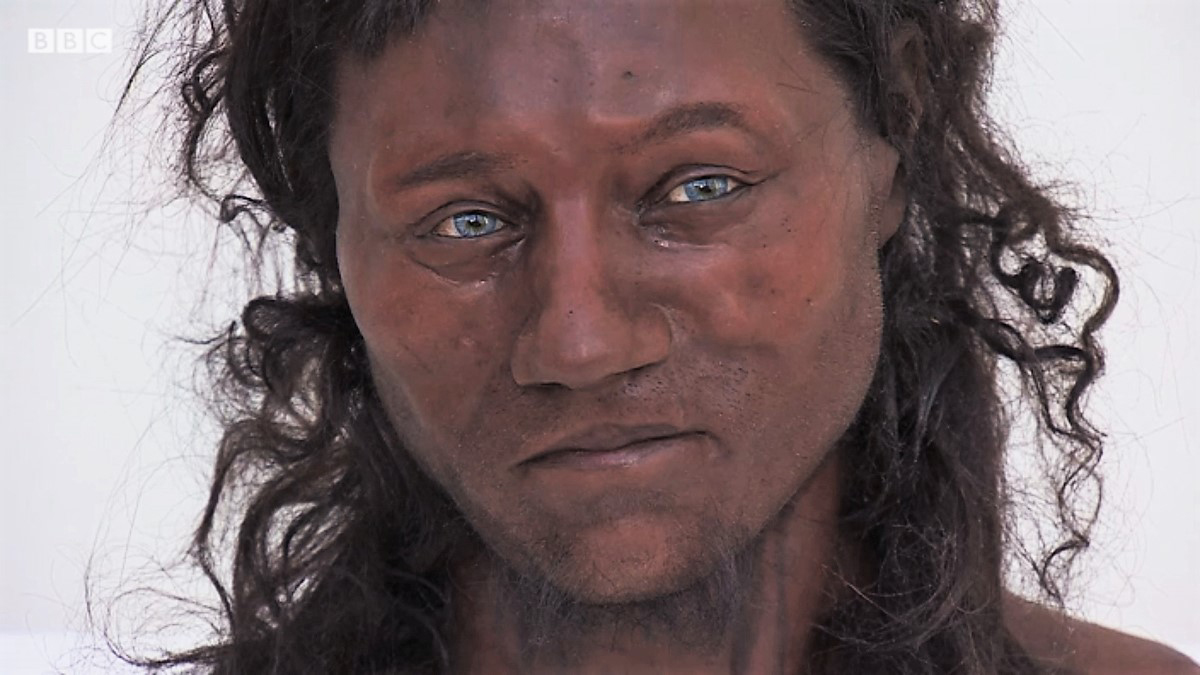 Recent scientific analysis reveals that a Briton from 10,000 years ago had dark brown skin and blue eyes