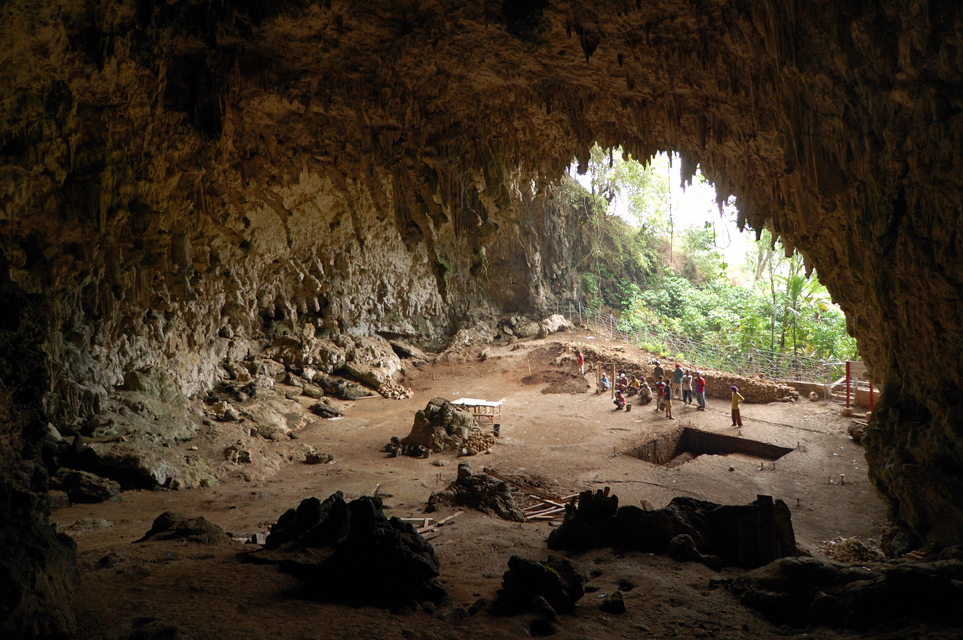 Cave in Flores for the excavations of homo floresiensis