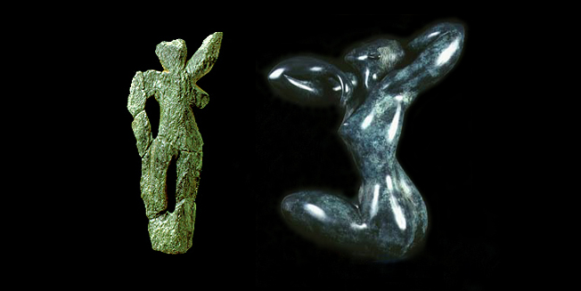 Palaeolithic and contemporary sculptures