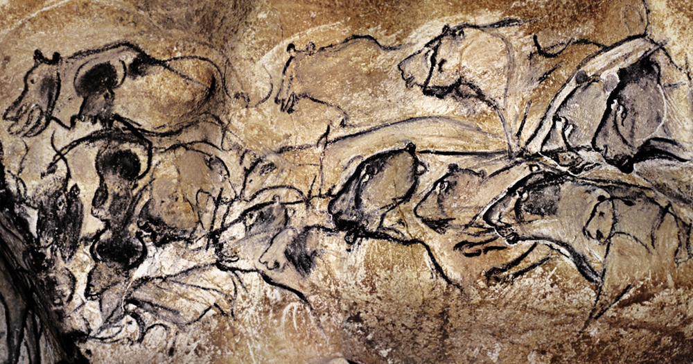 the lions of chauvet cave in france