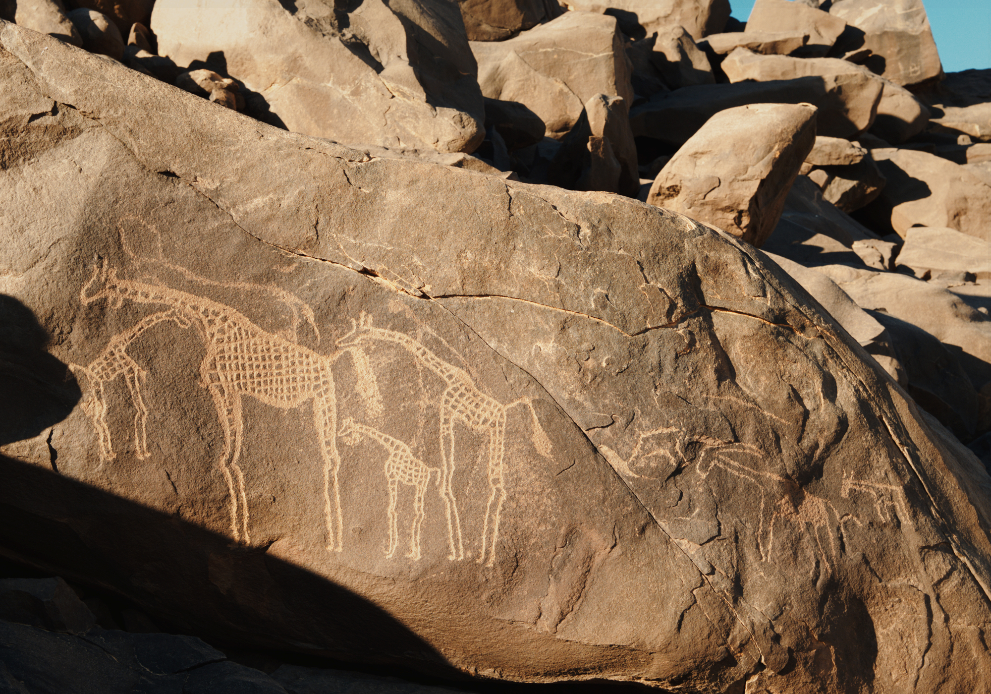 Giraffe carvings at Anakom Niger Africa