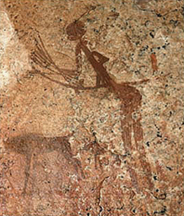 Rock Art Paintings Archaeology Africa Tanzania Ngwaginki (Kitaturu)