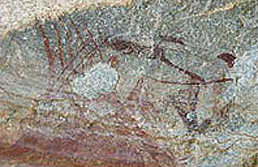 Rock Art Paintings Archaeology Africa Tanzania Igwe la Mpula-Ilunda