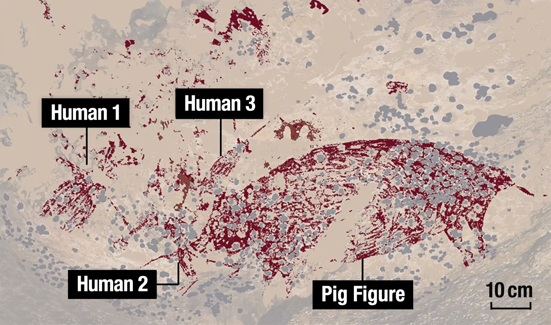 Dated Rock Art Panel at Leang Karampuang