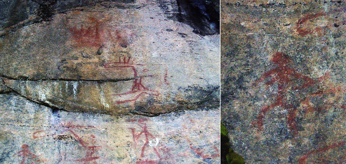 Astuvansalmi Rock Paintings rock art Hirssaari Finland prehistoric Finnish