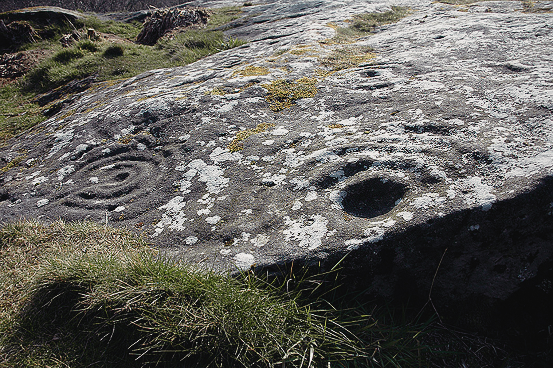 cup and ring rock art carvings Northumberland England