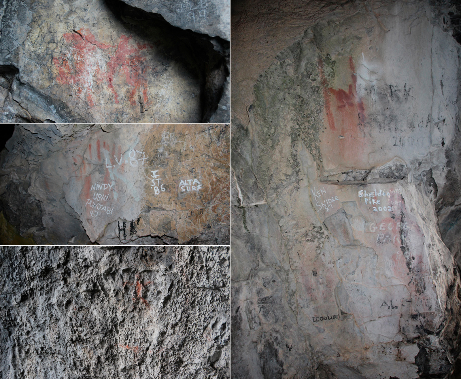 Rock Art Petroglyphs Pictographs Western Canada Crowsnest Cave, Crowsnest Lake, Alberta