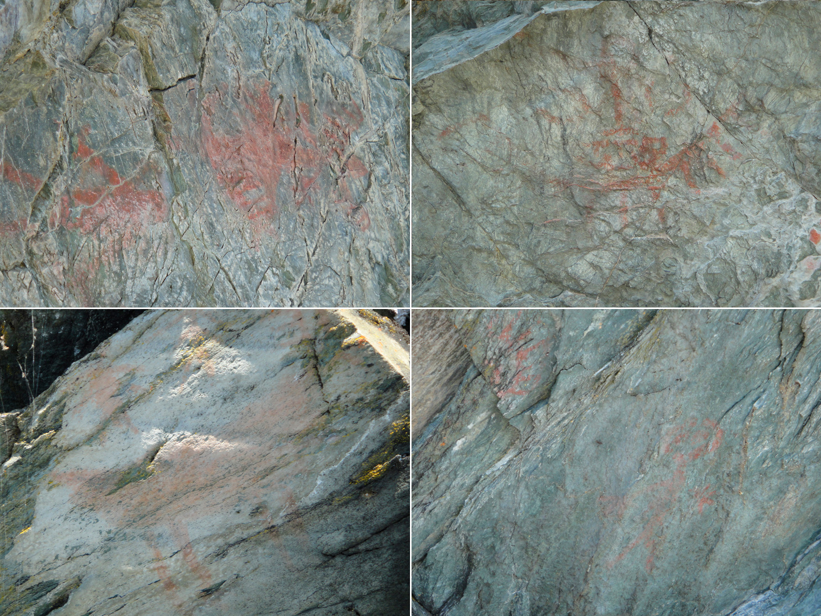 Rock Art Petroglyphs Pictographs Western Canada Blake Point in Magna Bay, Shuswap Lake, British Columbia