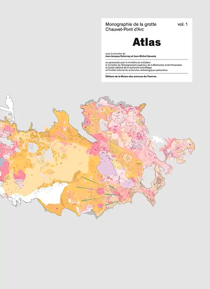 Rock Art Network Bradshaw Foundation Chauvet Cave Art Paintings Atlas L'Atlas Grotte Chauvet-Pont d'Arc Book Publication Jean-Jacques Delannoy Jean-Michel Geneste 1/100 maps France Europe