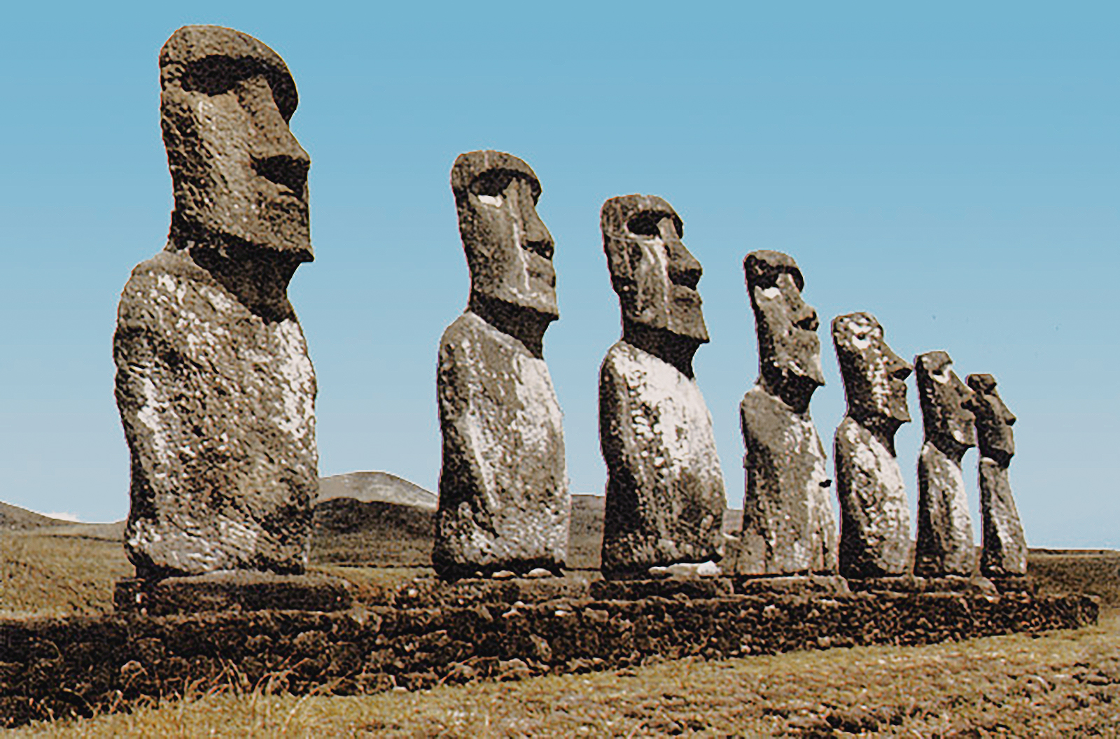Moai Statues Rock Art Easter Island Rapa Nui Moai Archaeology Bradshaw Foundation