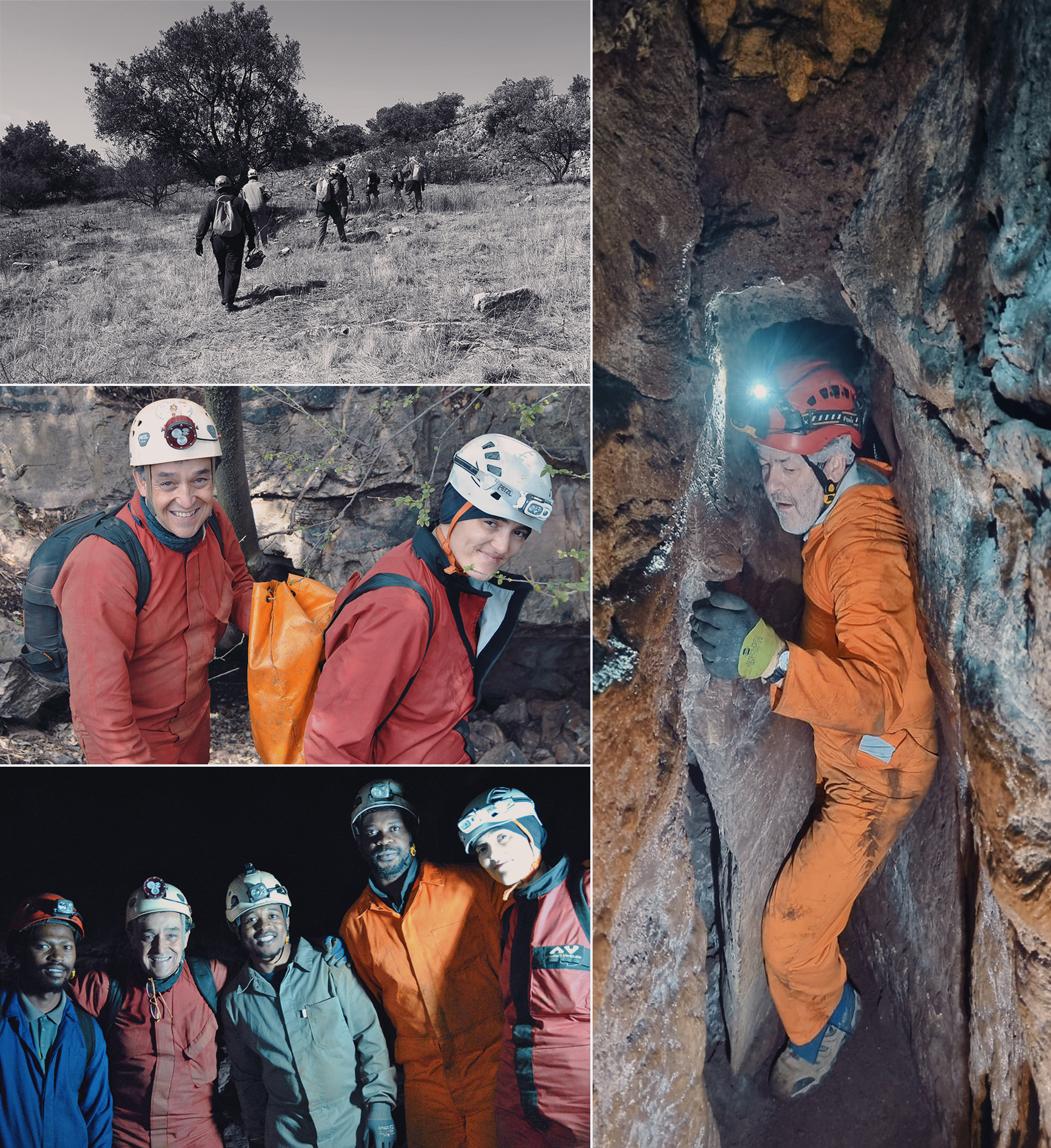 The First Art team approaching and descending into the Rising Star Cave system, South Africa Rock Art Bradshaw Foundation