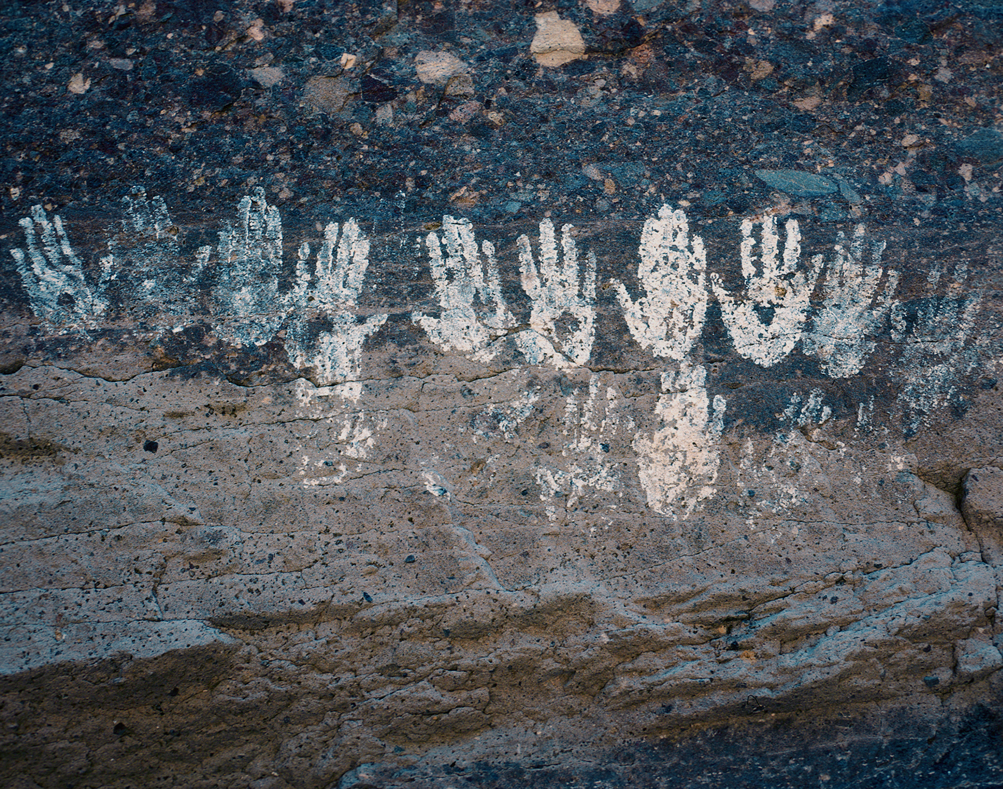 Handprints La Trinidad Baja California America Rock Art Archaeology
