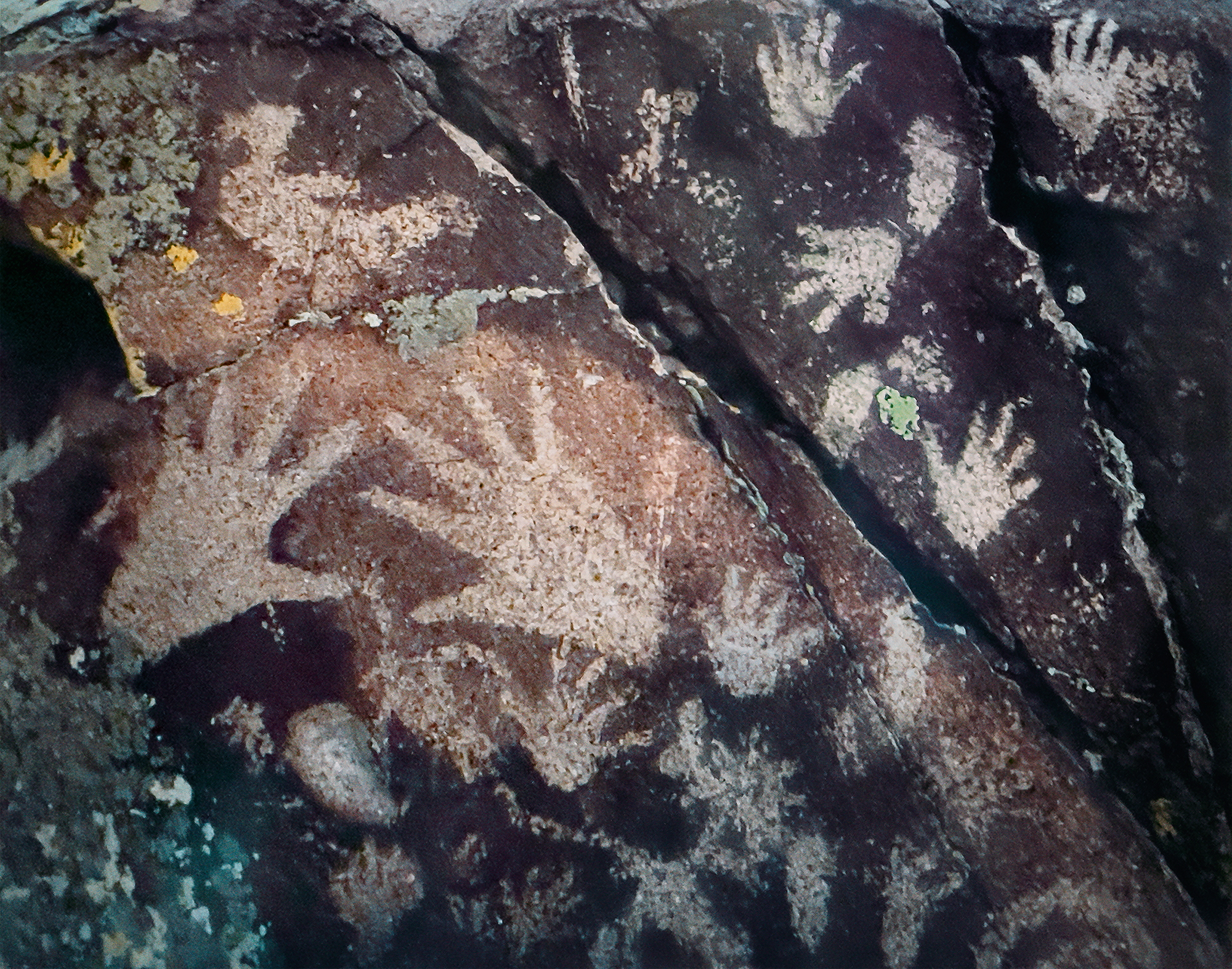 Handprints Southern Tewa province America Rock Art Archaeology