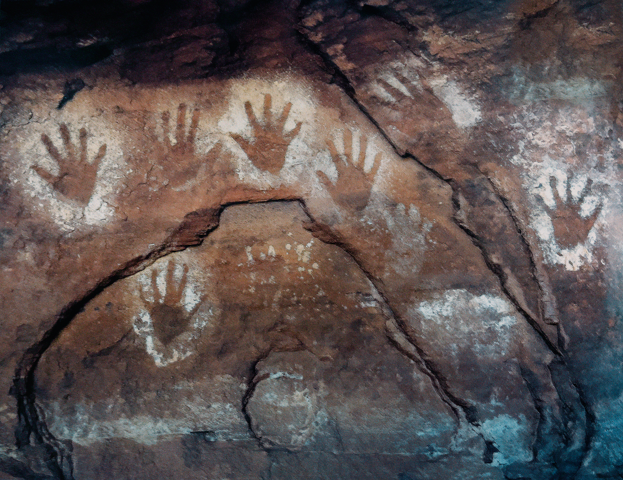 Rock Art Anasazi Canyon de Chelly Handprints Hand Hands Motif Motifs Archaeology America