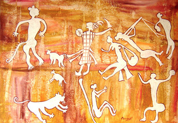 India Rock Art Paintings Contemporary Art