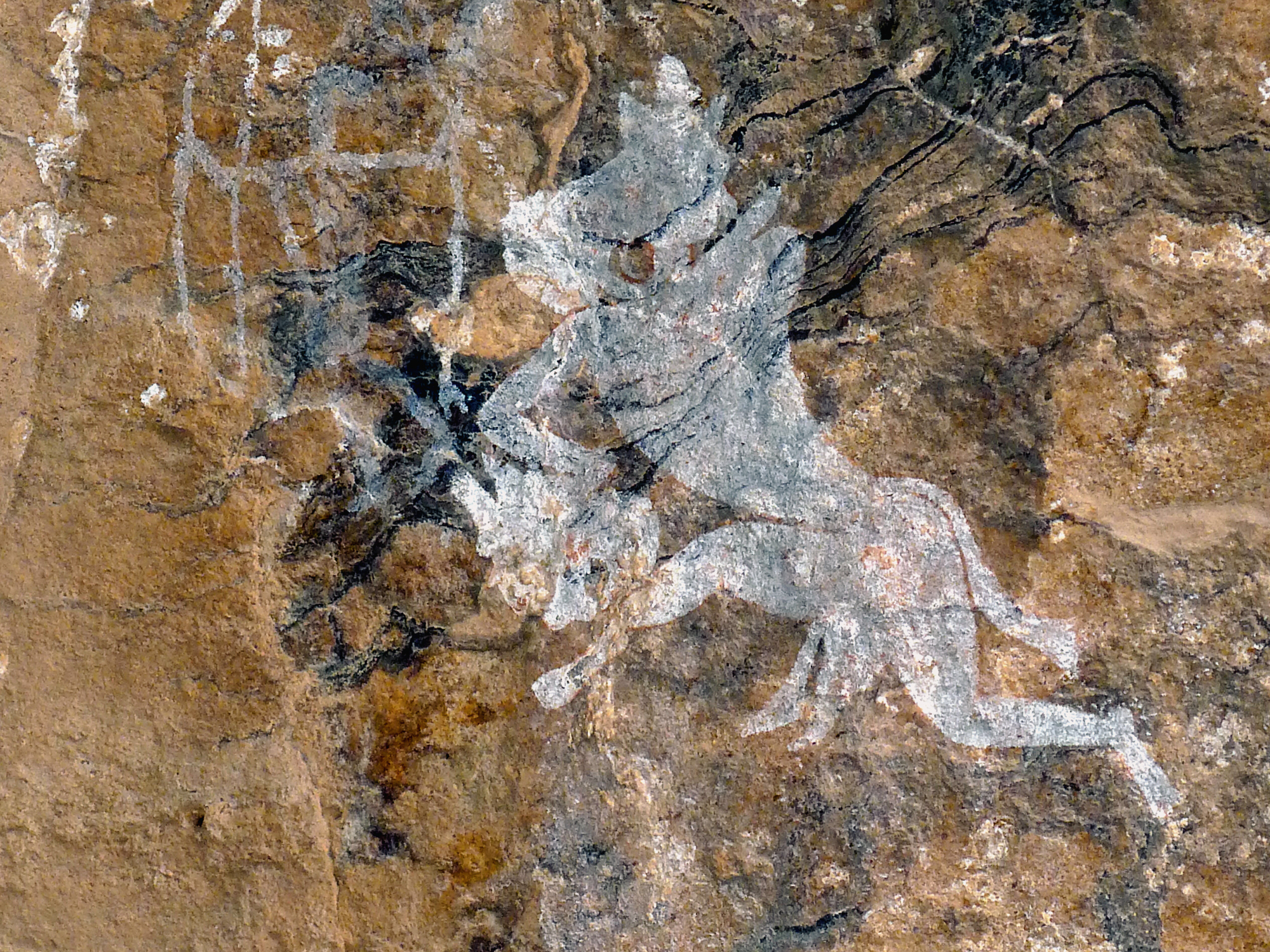 India Prehistoric Rock Art Paintings Pachmarhi Hills