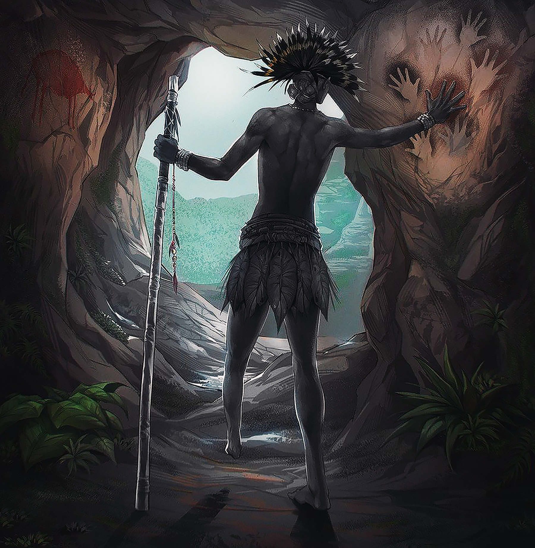 An artist's impression of the person during their life 31,000 years ago