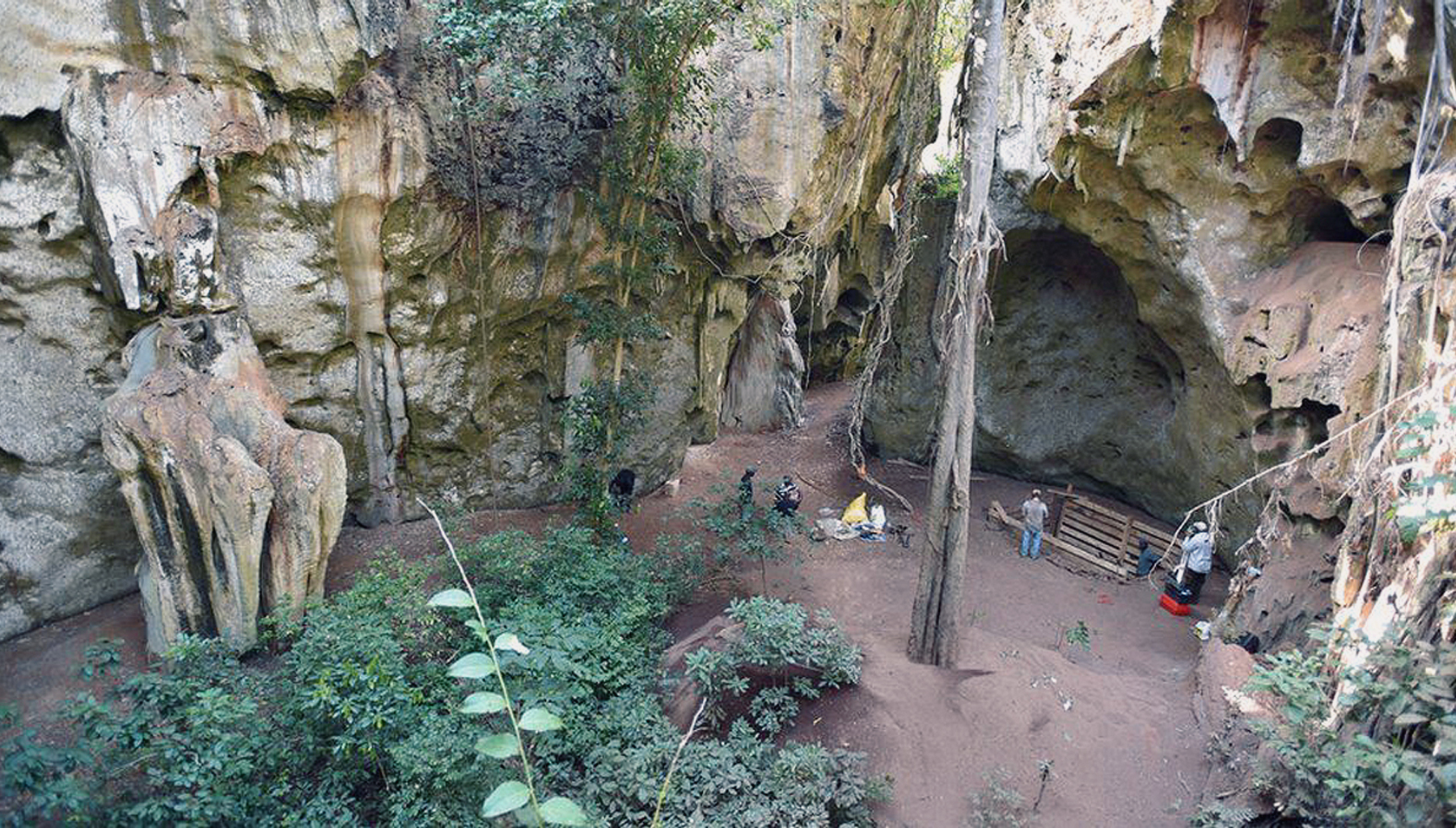 Mtoto was buried inside the cave, where the community would have lived 78,000 years ago