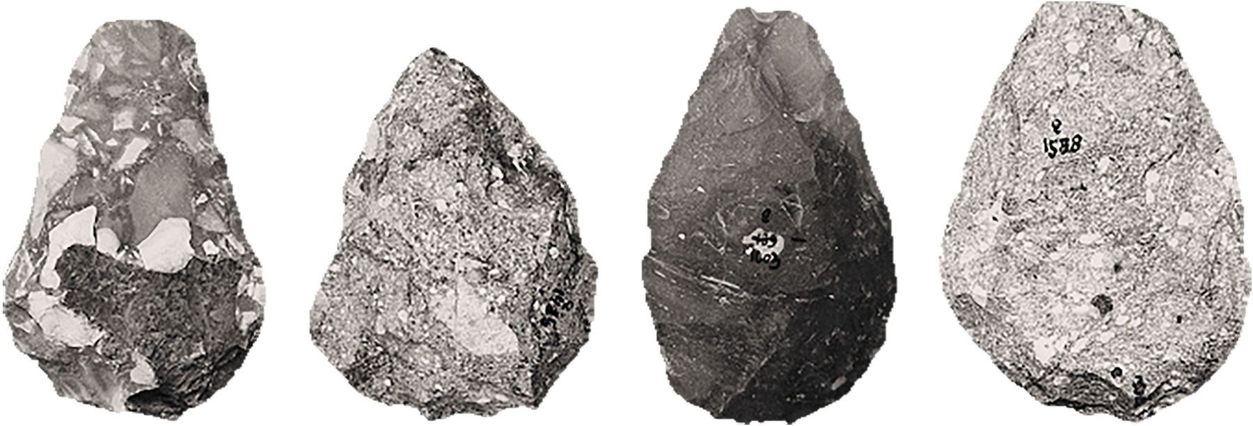 Raw material types used in Acheulean handaxe