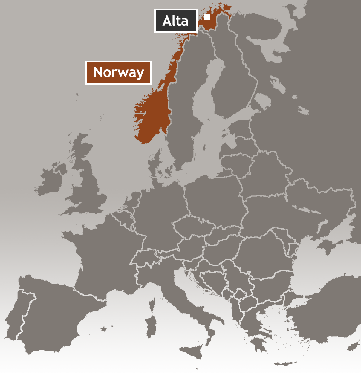 Rock Art Alta Norway UNESCO World Heritage Map