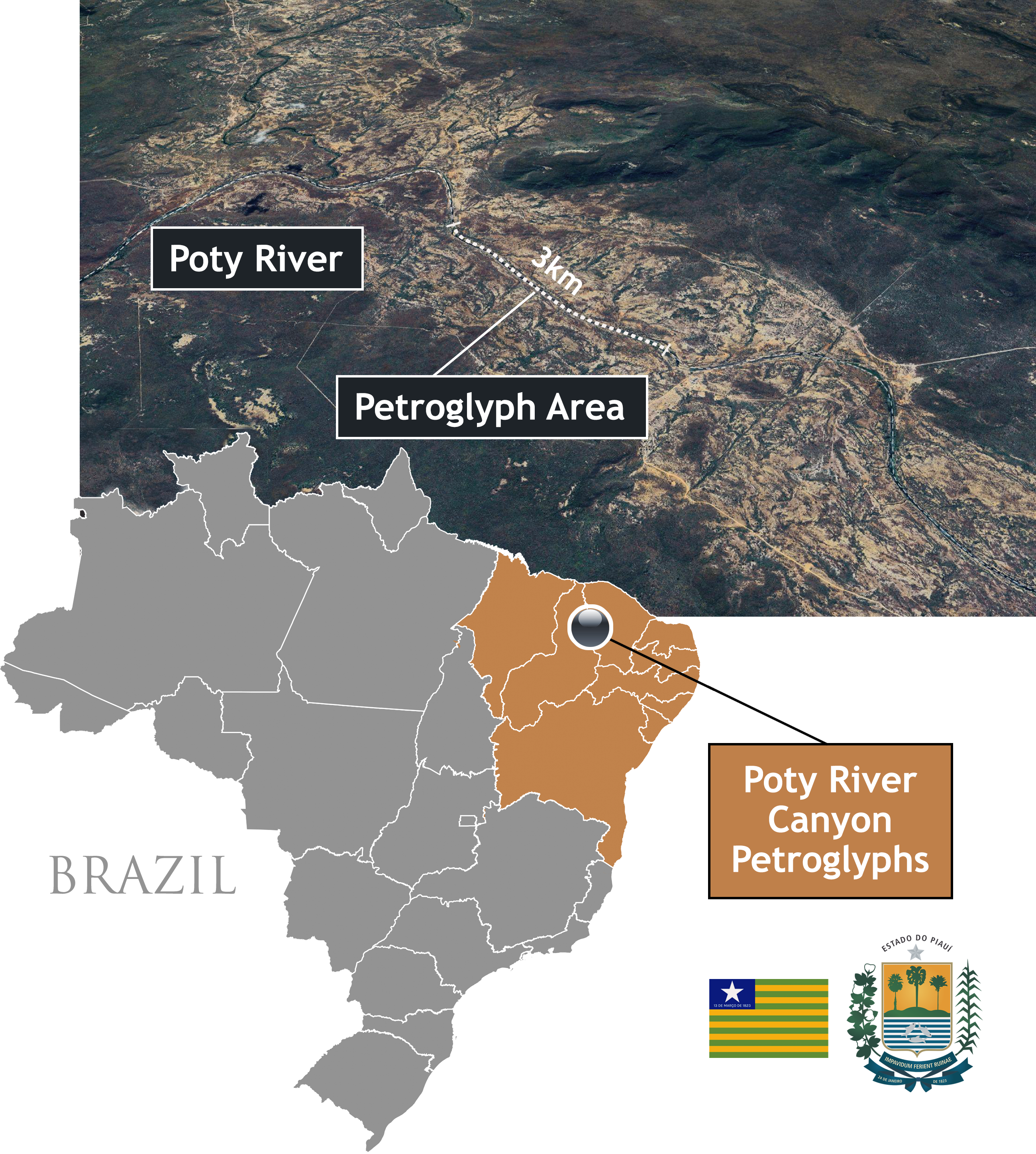 Rock Art Petroglyphs Poty River Canyon Brazil South America Archaeology